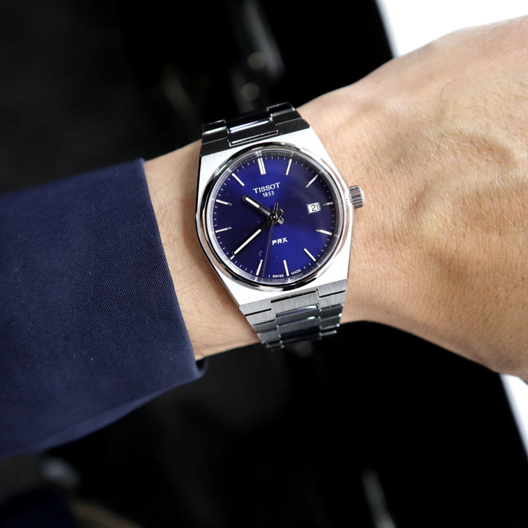 Tissot PRX T1372101104100 35mm Blue Dial Stainless Steel Bracelet  Unisex Watch
