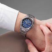 Citizen Zenshin AW0130-85L Super Titanium (39mm) Textured Blue Dial / Super Titanium Bracelet Men’s Watch