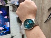 Casio Standard Analog Stainless Steel Green Dial Solar MTP-RS105M-3BV Men's Watch