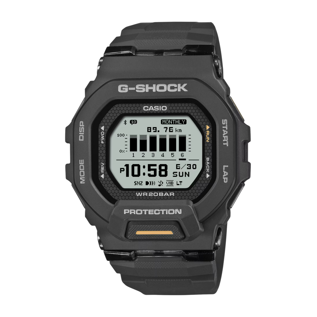 Casio G-Shock G-Squad GBD-200 Series (45.9mm) GBD-200-1A1ER MIP Positive Display / Black Resin Band Men's Watch