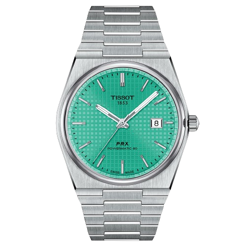 Tissot T1374071109101  PRX Powermatic 80 40mm Light Green Dial Stainless Steel Bracelet Men's Watch