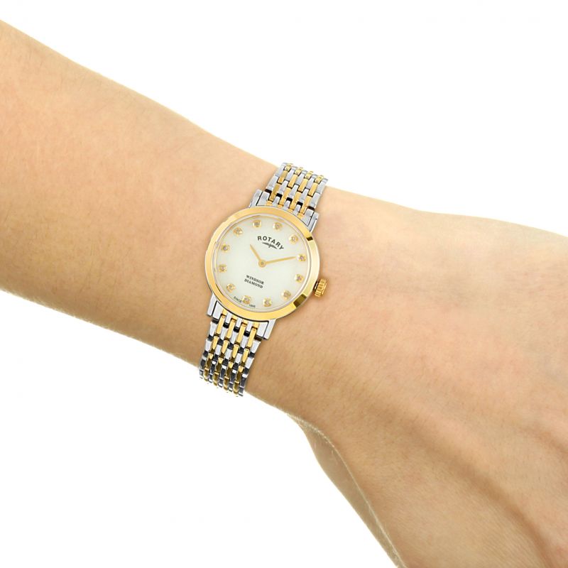 Rotary LB05301/41/D Windsor Diamond Two Tone Bracelet Women's Watch