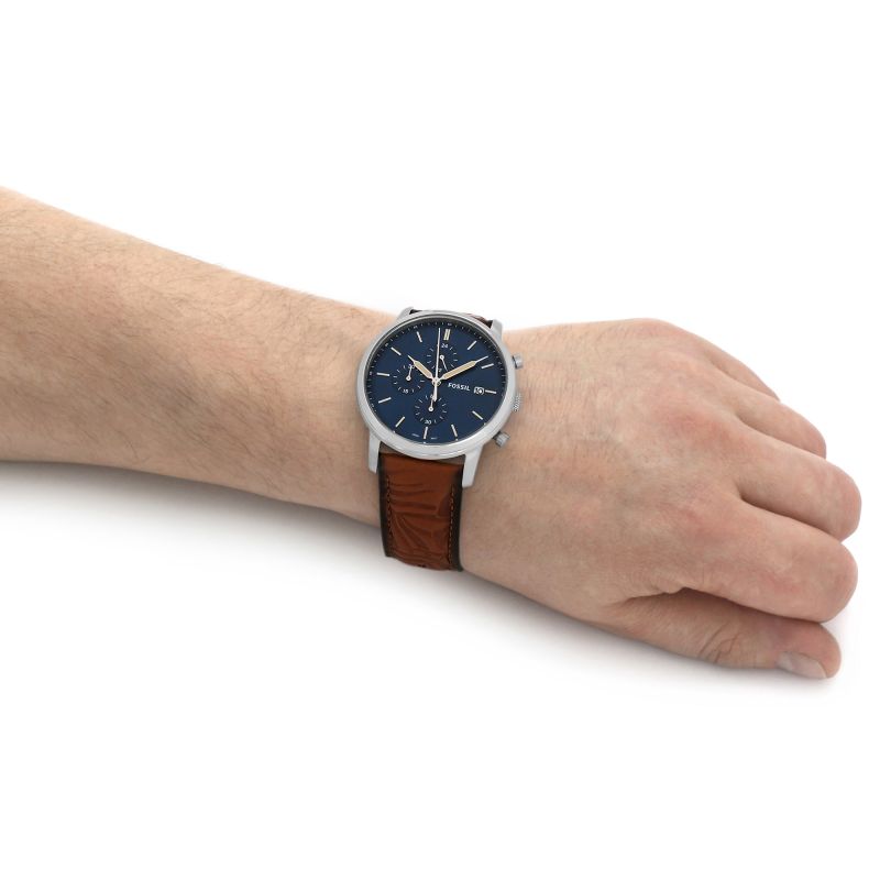 Fossil FS5928 Minimalist Watch Dial mzwatcheslk Quartz Chronograph – Men\'s Blue