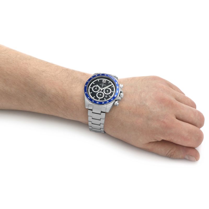 Rotary GB05440/72 Henley Stainless Steel Bracelet Blue Dial Men's Watch