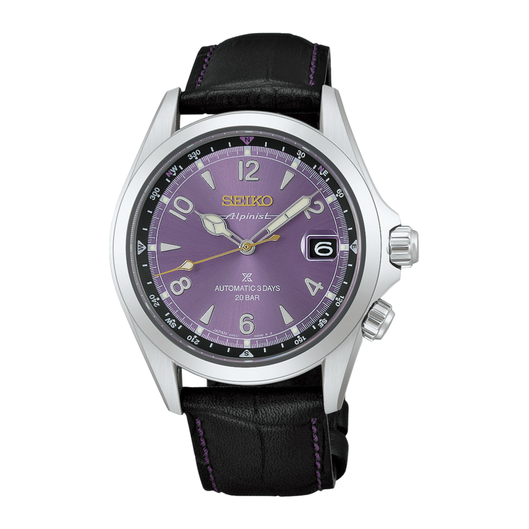 Seiko 145th Anniversary HBC006J1 Alpinist Mechanical Limited Edition in Edo Purple Men's Watch