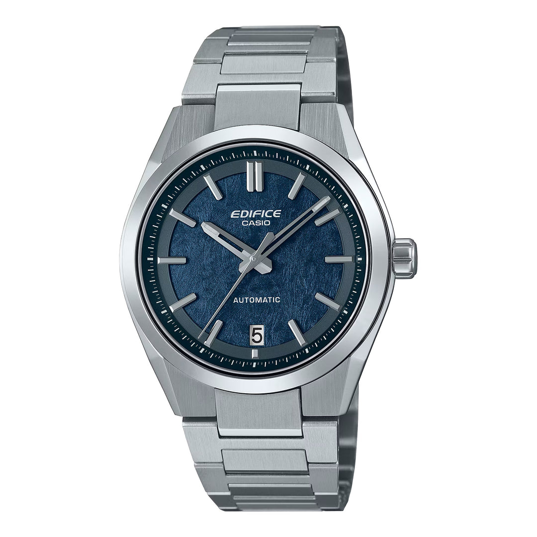 Casio EFK-100 Series EFK-100D-2ADR Mechanical (39mm) Blue Electroforming Dial / Stainless Steel Bracelet