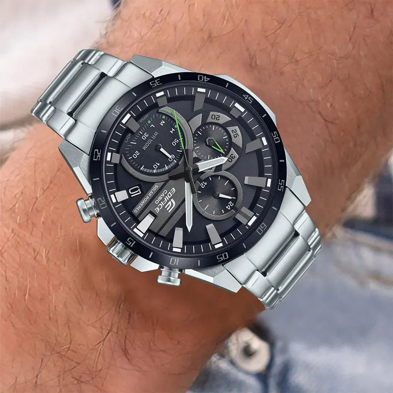 Casio Edifice Solar Powered Chronograph Analog EQS-940DB-1AV with Battery Level Indicator Men's Watch