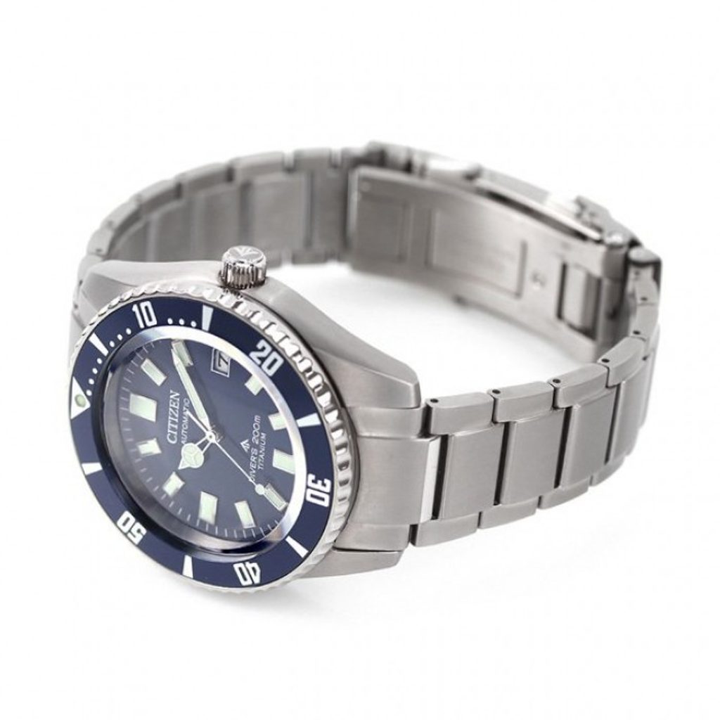 Citizen NB6021-68L Promaster Diver Automatic Super Titanium 41mm Blue Dial Titanium Bracelet Men’s Watch