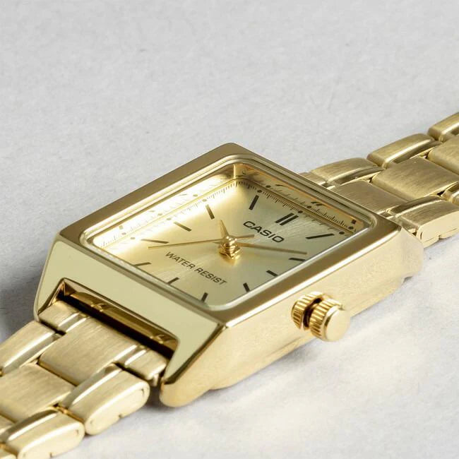 Casio LTP-V007G-9EUDF Cartier Tank Style Analog Quatrtz Gold Stainless Steel Women’s Watch