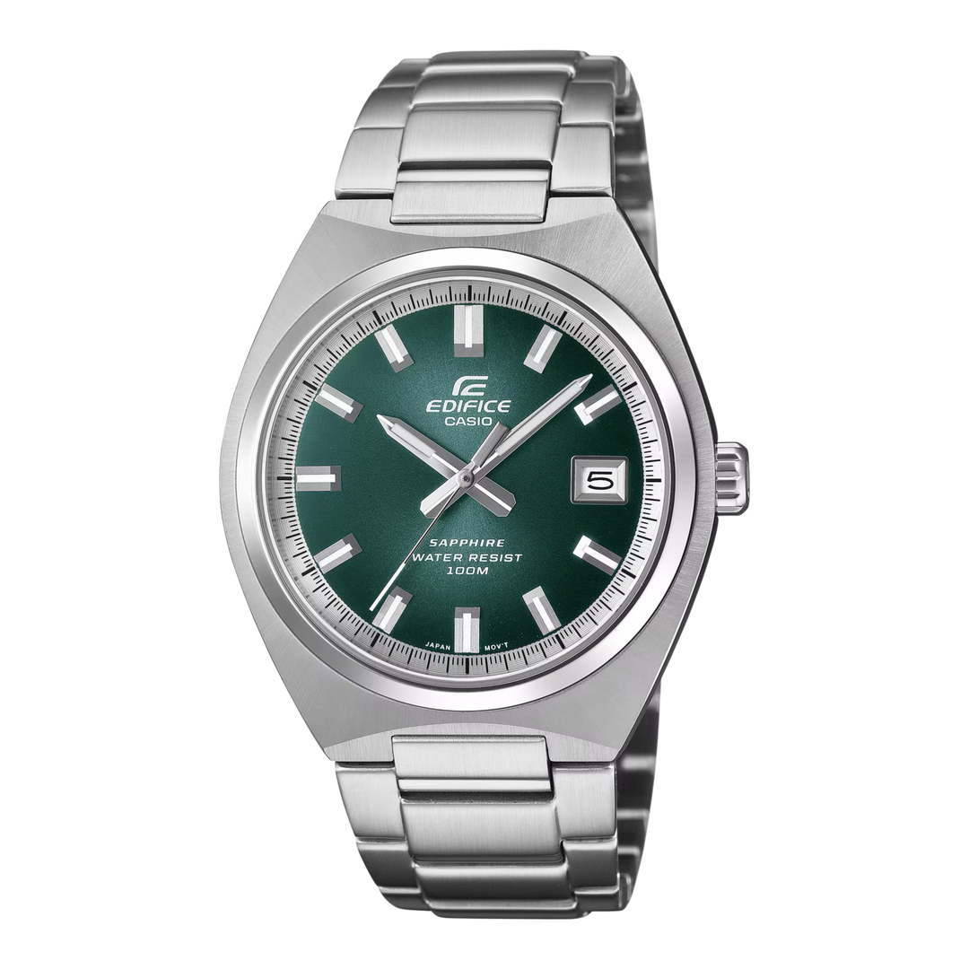 Casio EDIFICE EFB-109D-2AV Sports Classic (38.5mm) Green Dial / Stainless Steel Bracelet Sapphire Crystal Mens Watch