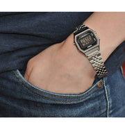 Casio Vintage Illuminator (28.6mm) Digital Dial / Stainless Steel  LA680WA-1B Silver Dial Women's Watch