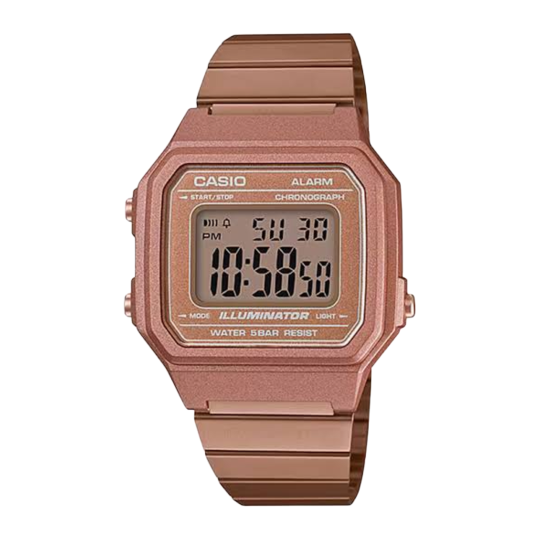 Casio B650WC-5ADF Rose Gold Quartz Stainless Steel 50M Illuminator Women's Watch