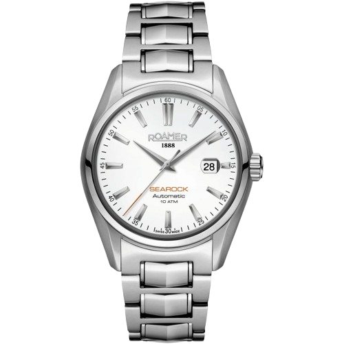 Roamer 210633 41 25 20 Searock Automatic White Dial Steel Bracelet Men's Watch
