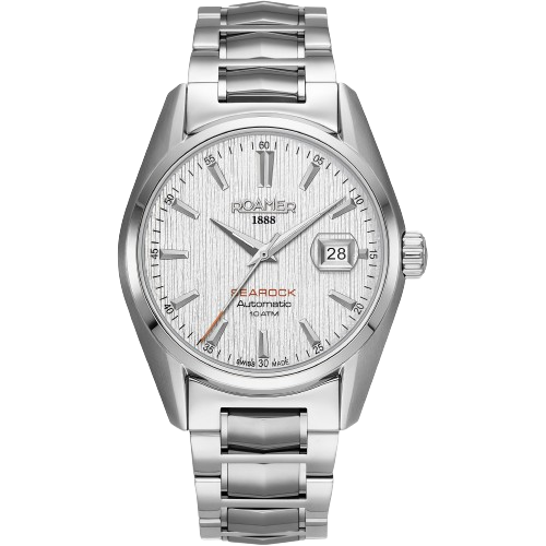 Roamer  210665 41 25 20  Searock Automatic II White Dial Stainless Steel Bracelet Men's Watch