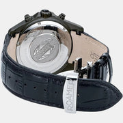 Roamer 220837 42 55 02  Rockshell Mark III Chrono Black Dial Black Leather Strap Men's Watch