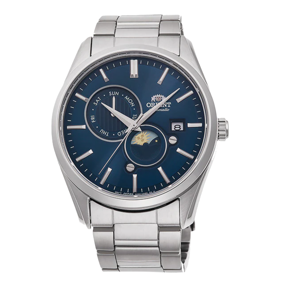 Orient Contemporary Sun & Moon Blue Dial Automatic RA-AK0308L10B Men's Watch