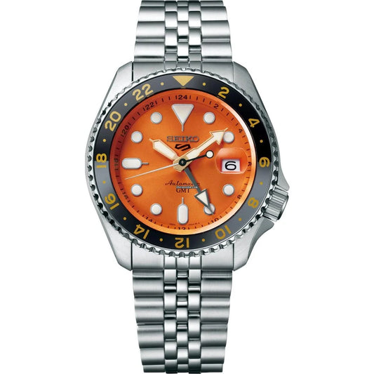 Seiko 5 SSK005K1 Sports Mikan Orange GMT SKX Re-Interpretation Automatic Men's Watch - mzwatcheslk srilanka