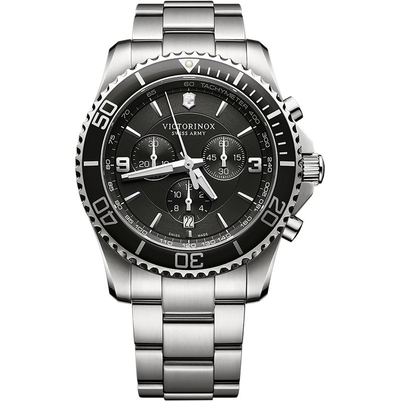 Victorinox Swiss Army 241695 Maverick Chronograph Stainless Steel Men's Watch - mzwatcheslk srilanka