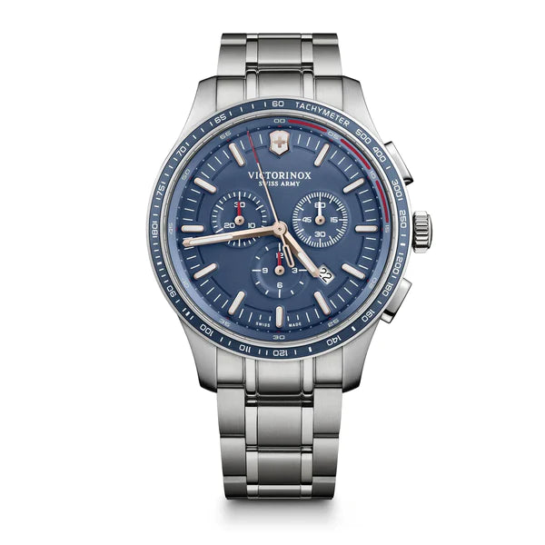 Victorinox Swiss Army 241817 Alliance Sport Chronograph Steel Bracelet Blue Dial Men's Watch - mzwatcheslk srilanka