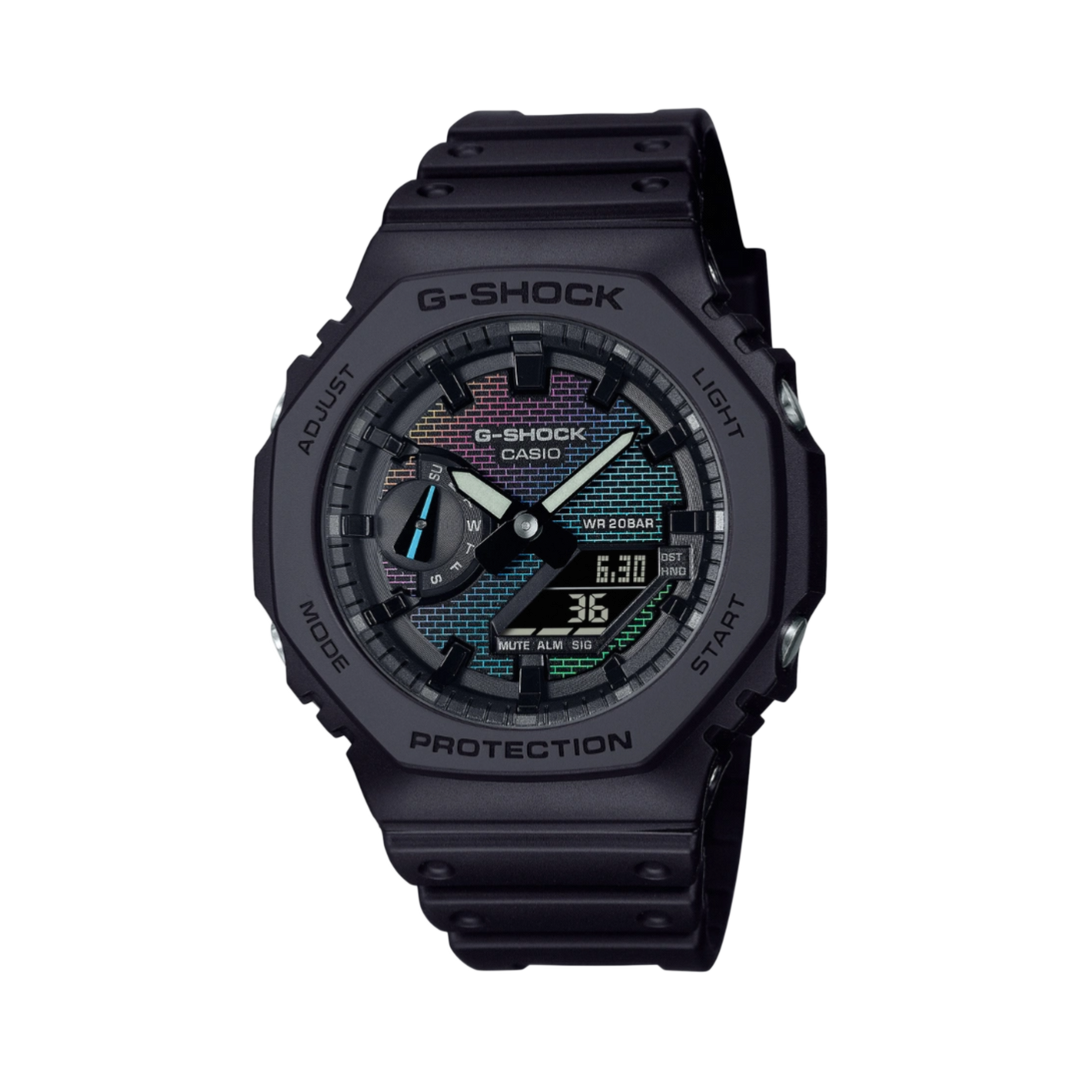Casio  G-Shock  GA-2100RW-1A ‘Rainbow Brick Wall’ Octagon Series Resin strap Men’s Watch