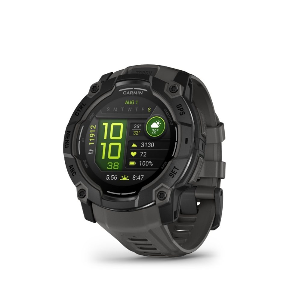 Garmin 010-03020-00  Instinct 3 AMOLED Outdoor GPS Smartwatch 50mm Black with Charcoal Band Men's & Women's Watch