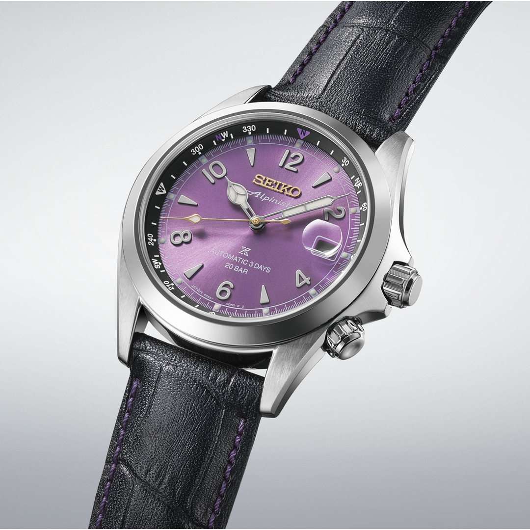 Seiko 145th Anniversary HBC006J1 Alpinist Mechanical Limited Edition in Edo Purple Men's Watch