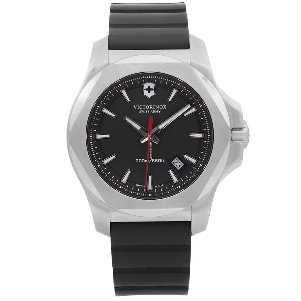 Victorinox Swiss Army 241682.1 I.N.O.X. Black Rubber Strap Men's Watch - mzwatcheslk srilanka