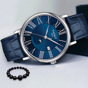 Tissot Carson Premium T1224231604300 MoonPhase Blue Dial Blue Leather Strap Men's Watch