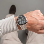 Casio ‘Royale’ Digital Multifunction World Timer Quartz AE-1200WHD-1AV ‘Popular’ Men's Steel Watch
