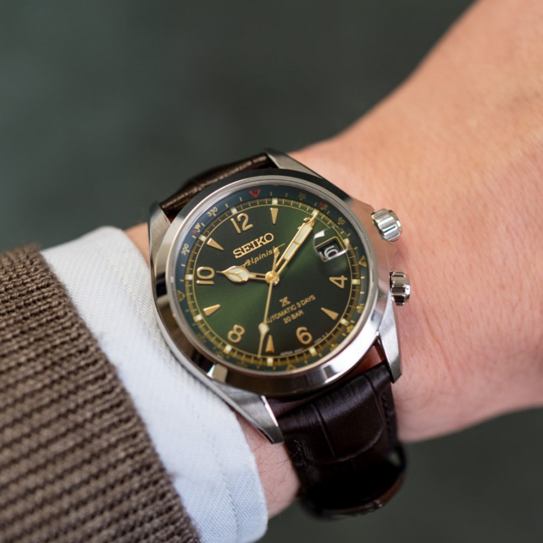 Seiko Prospex Alpinist Automatic ‘Classic Pine Green’ (39.5mm) Green Dial / Brown Leather Strap
SPB507J1 Men's Watch