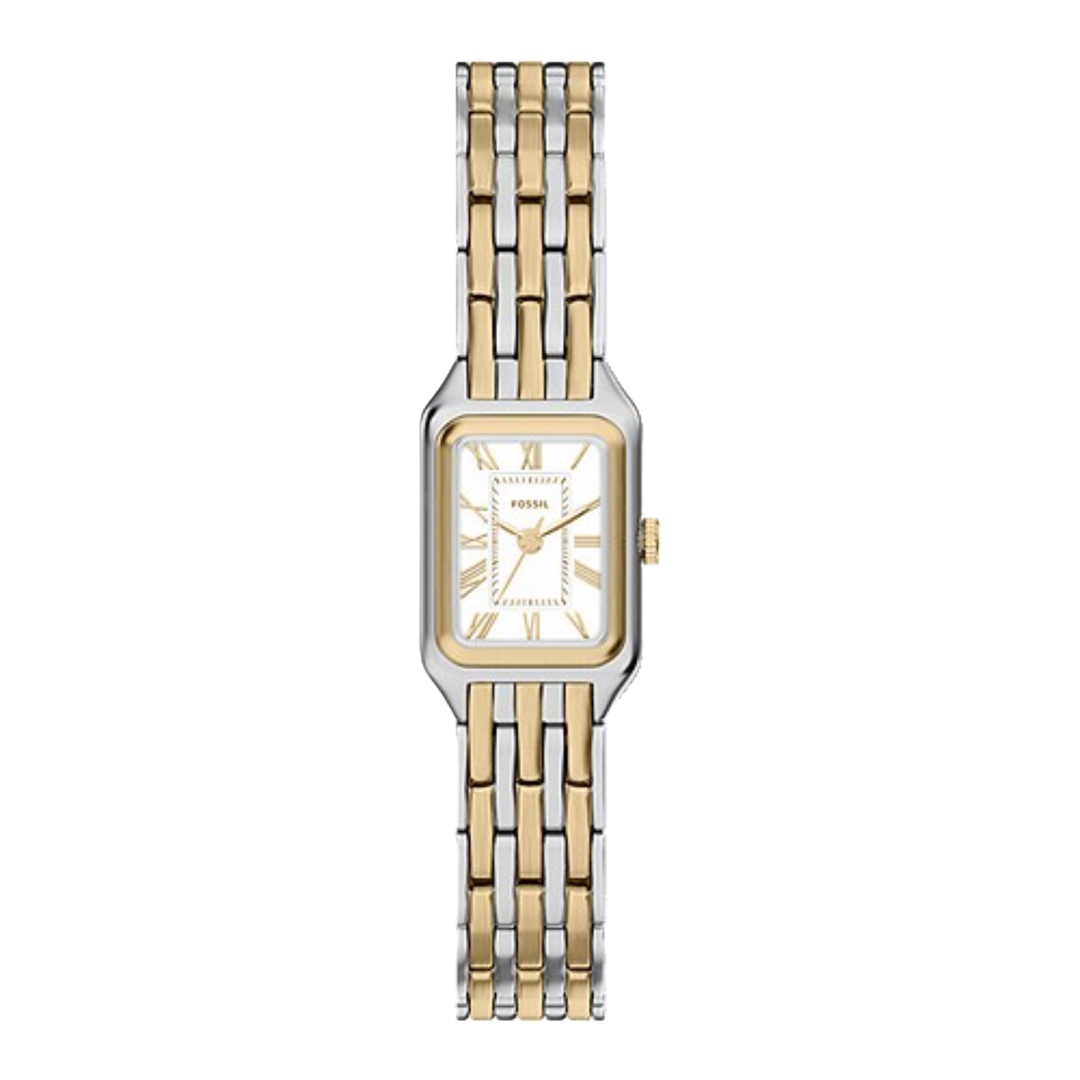 Fossil Raquel (23mm) ES5368 Silver Dial / Two-Tone Stainless Steel Bracelet Women's Watch