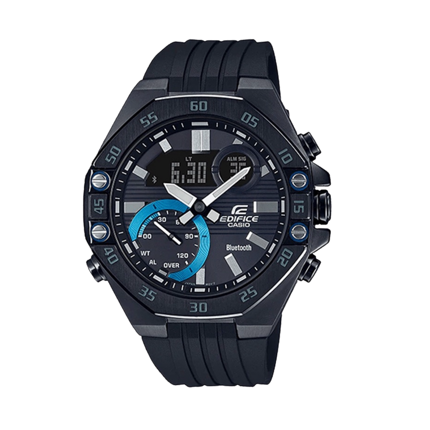 Casio  ECB-10PB-1ADF Edifice Chronograph Black Resin Silicone band Men's Watch