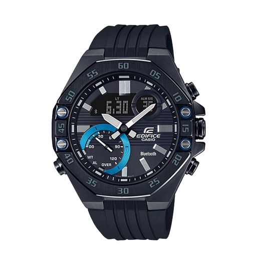 Casio  ECB-10PB-1ADF Edifice Chronograph Black Resin Silicone band Men's Watch