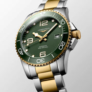LONGINES L37813067 HydroConquest 41mm Automatic Two Tone Green Dial Men's Watch - mzwatcheslk srilanka