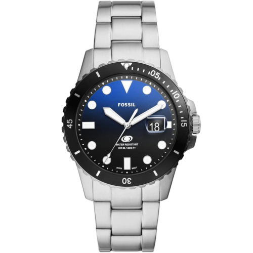 Fossil FS6038 Blue 42mm Blue Black Dial Stainless Steel Bracelet Men's Watch