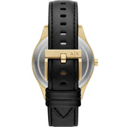 Armani Exchange  AX1876 42mm Black Dial Black Leather Strap Men's Watch