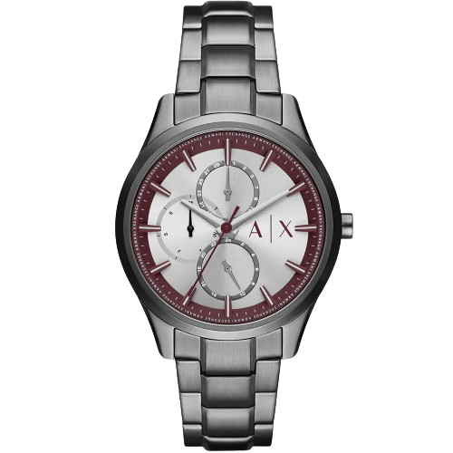 Armani Exchange AX1877 42mm Silver Dial Gunmetal Stainless Steel Bracelet Men's Watch