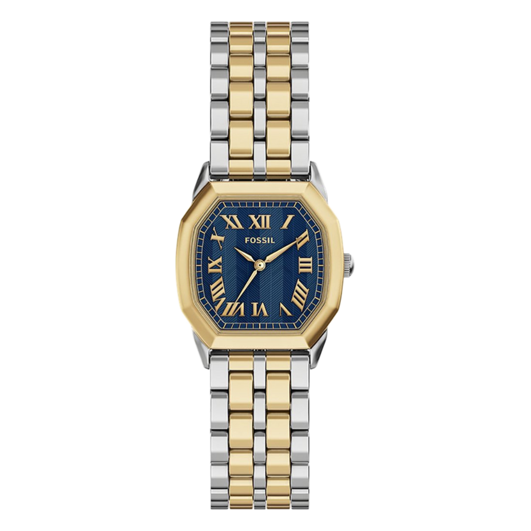 Fossil Harlow ES5480 (27mm) Blue Dial / Two Tone Stainless Steel Bracelet Women's Watch