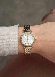 Fossil Carlie Mini Mother-of-Pearl Dial Gold Stainless Steel Bracelet  ES4735 Women's Watch