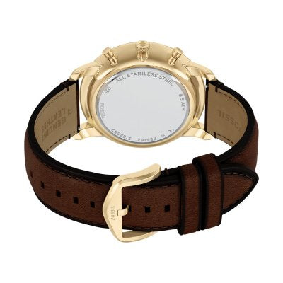 Fossil FS6162 Neutra (44mm) Chronograph Brown Leather Blue Dial Men's Watch