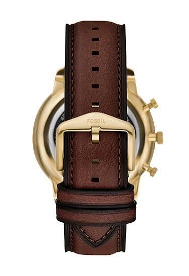 Fossil FS6113 Neutra Champagne Chronograph Dial Brown Leather Strap Men's Watch
