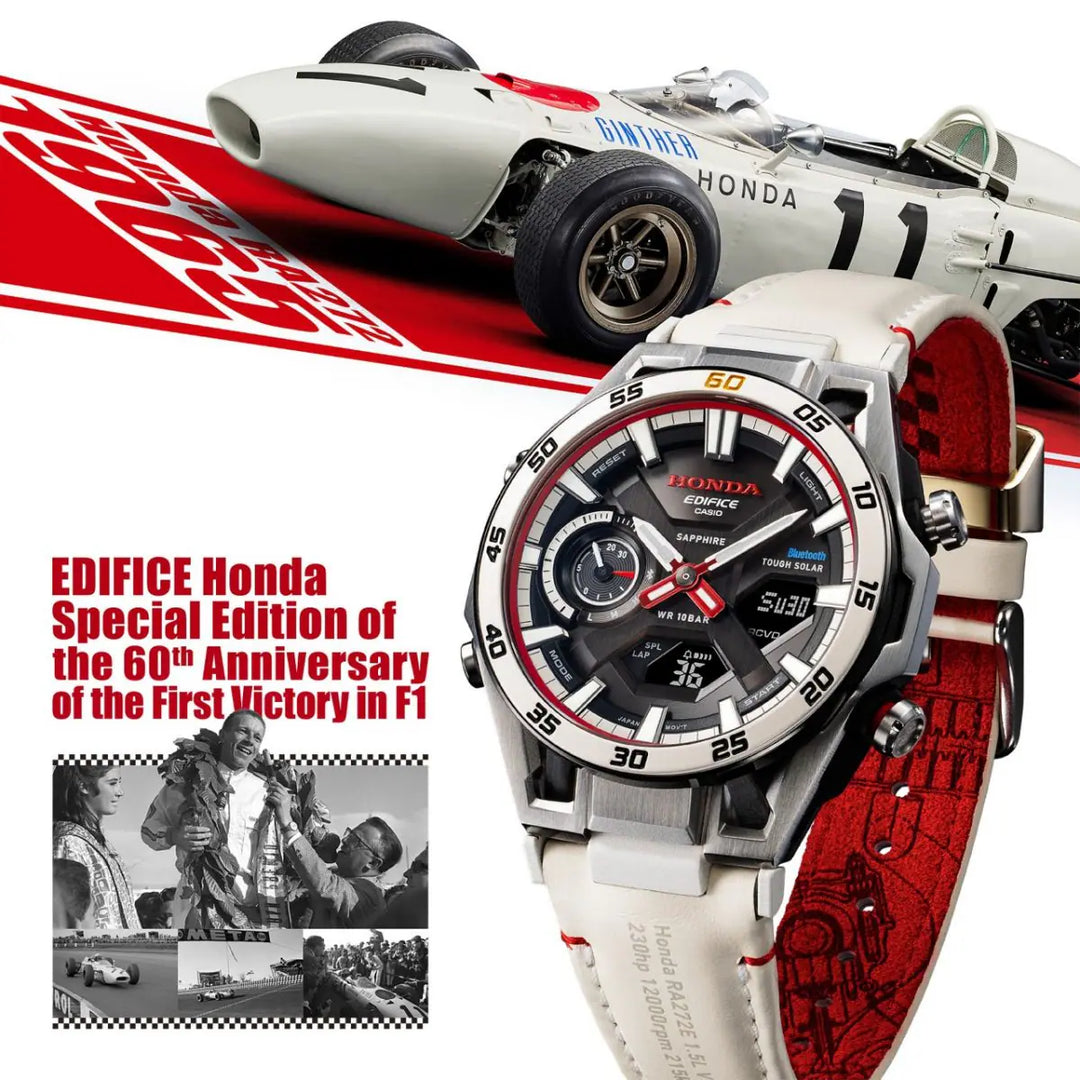 Casio EDIFICE X Honda Special Edition of the 60th Anniversary of the First Victory in F1 SOSPENSIONE ECB-2300HR-1A Men's Watch