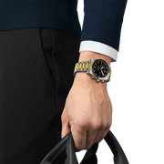 Tissot PR516 Quartz Chronograph (40mm) Black Dial / Two Tone Stainless Steel Bracelet  T1494172205100 Men's Watch