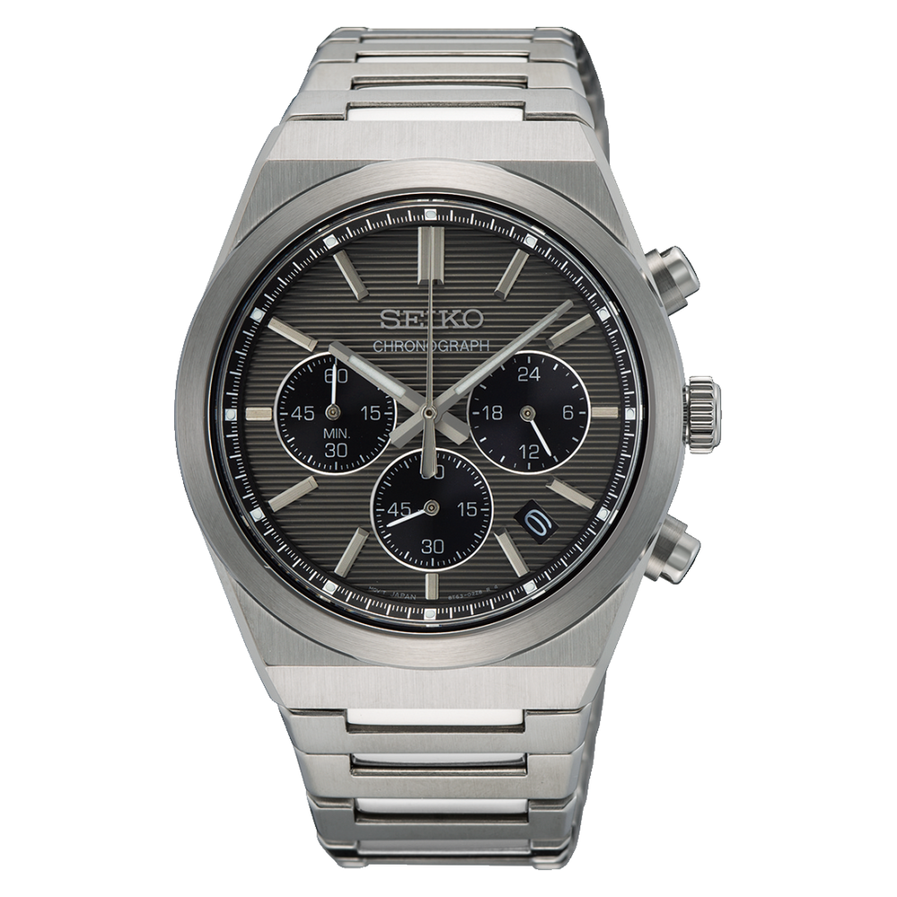 Seiko Discover More SSB455P1 ‘PRX Style’ Chronograph Quartz Grey Dial Sapphire Crystal Men's Watch