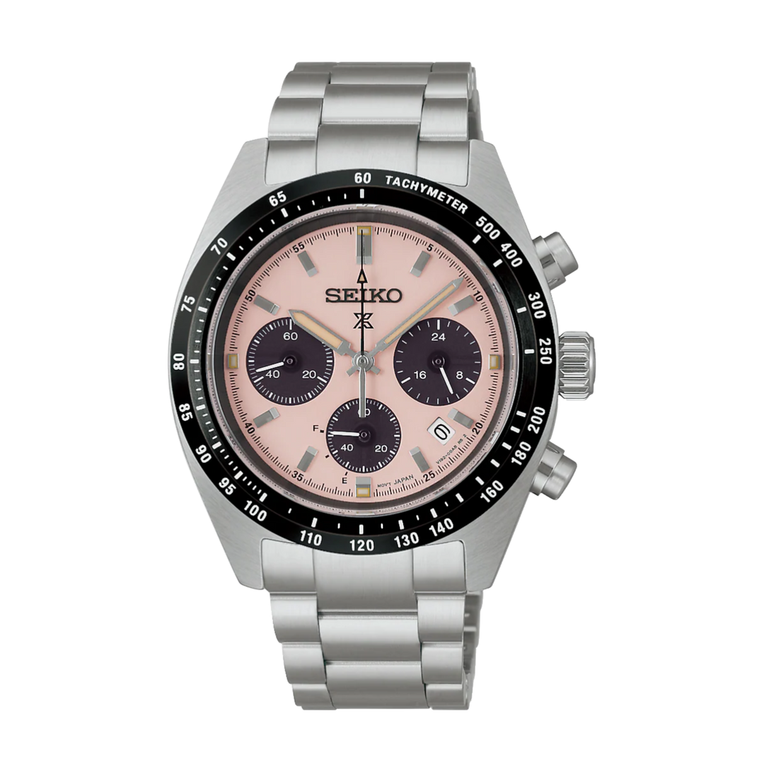 Seiko Prospex Speedtimer SSC963P1‘Youngtimer’ Solar Chronograph (39mm) Pale Pink Dial / Stainless Steel Bracelet
Men's Watch