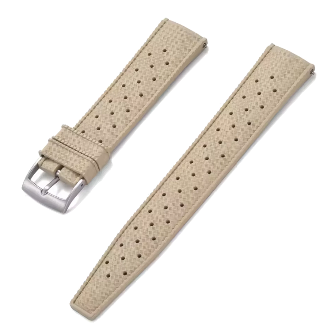 22mm Khaki Premium-Grade Vulcanized Tropic Rubber Watch Strap For Seiko Divers and other Divers Waterproof