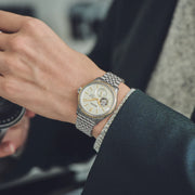 Seiko SPB480J1  Presage Classic Series Open Heart in Delicate Cream Silk 40.2mm Champagne Dial Steel Bracelet Automatic Men's Watch