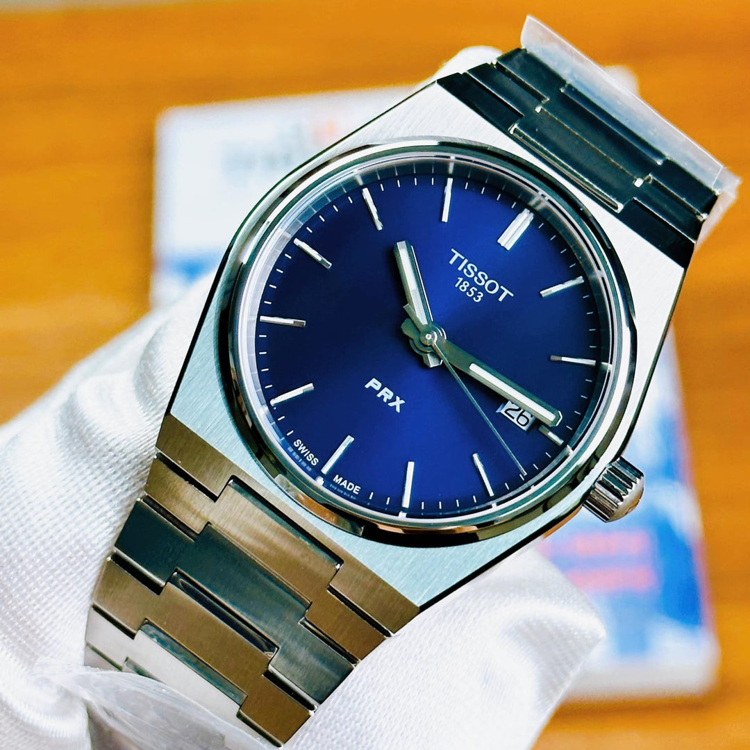 Tissot PRX T1372101104100 35mm Blue Dial Stainless Steel Bracelet  Unisex Watch