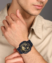 CASIO MCW-200H-9AV Retrograde Chronograph Black Gold ANALOG Men's Watch