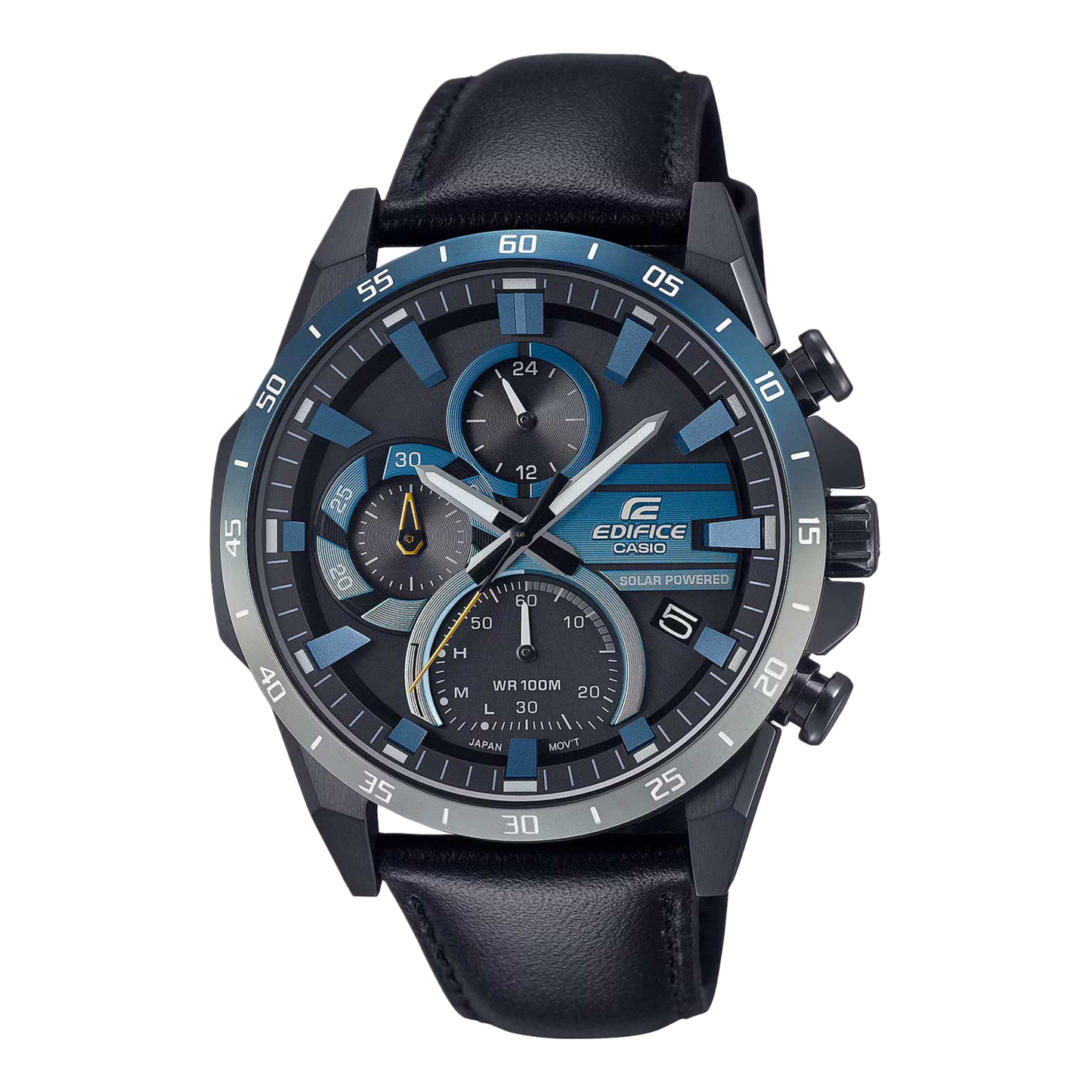 Casio Edifice Solar Chronograph Analog EQS-940NL-1AVUDF Sospensione Night Time Drive Series with Battery Level Indicator Men's Watch